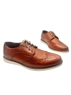 Vostey Men's Wingtip Oxford Dress Sneakers Brown Sz 9 Business Casual
